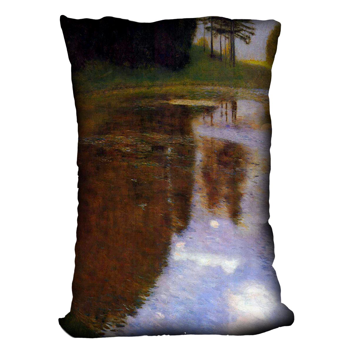 Lake in front of the Castle by Klimt Cushion