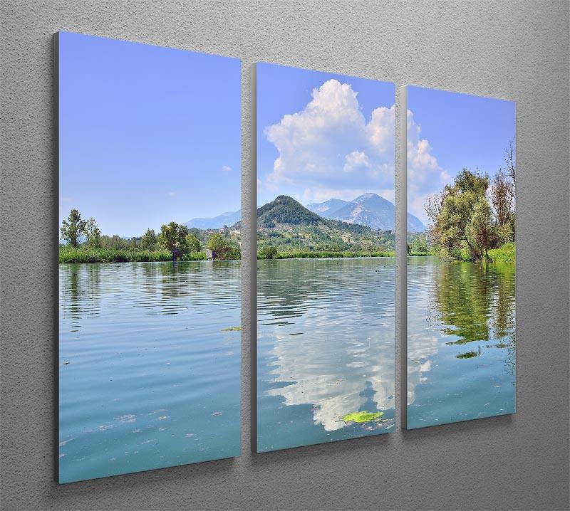 Lake of Posta Fibreno 3 Split Panel Canvas Print - Canvas Art Rocks - 2