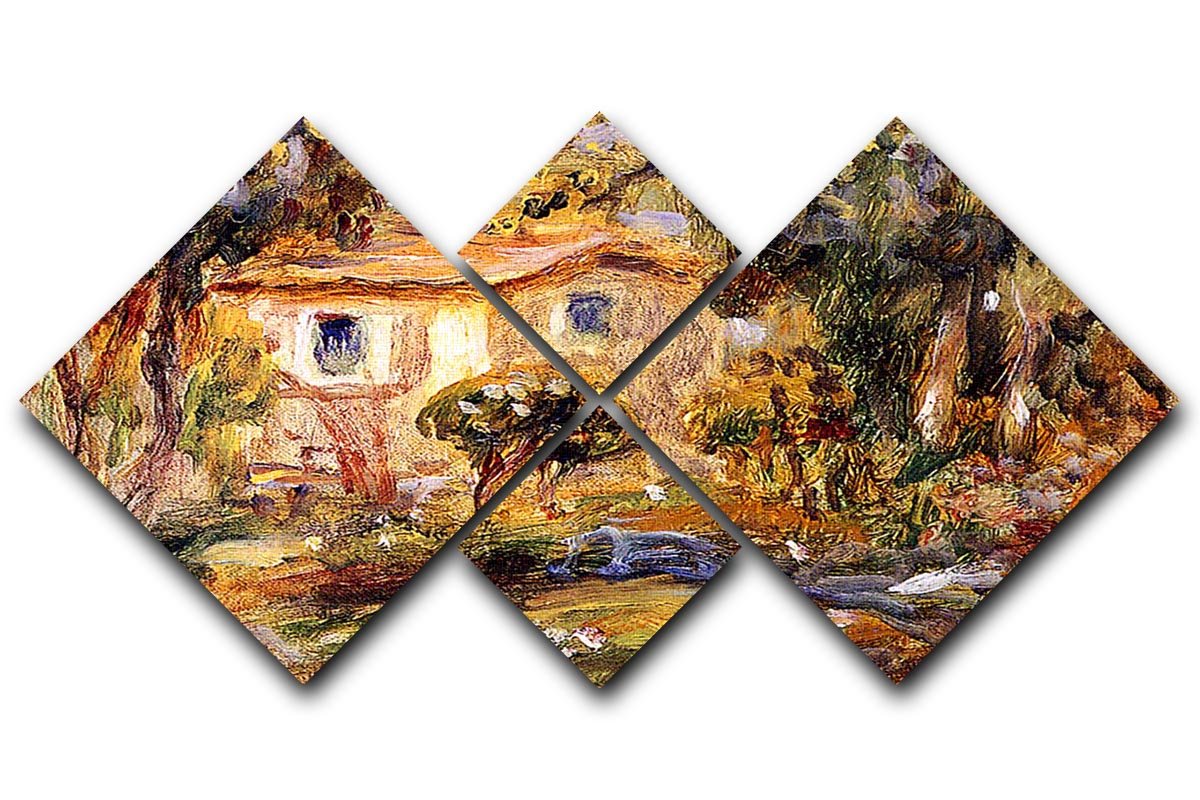 Landscape1 by Renoir 4 Square Multi Panel Canvas  - Canvas Art Rocks - 1