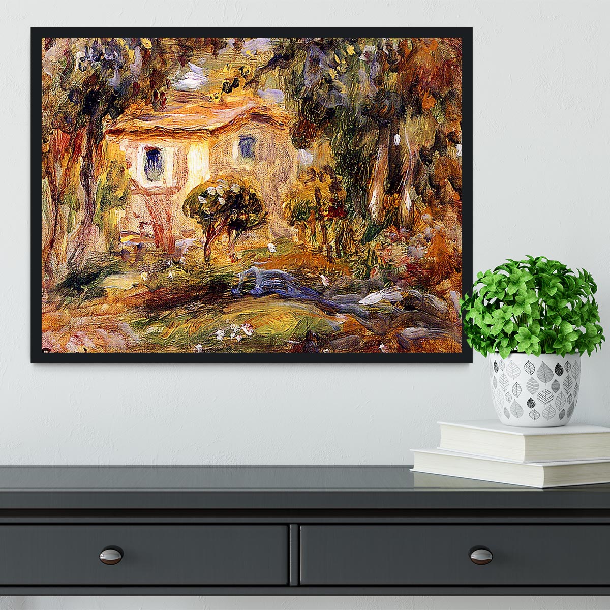 Landscape1 by Renoir Framed Print - Canvas Art Rocks - 2