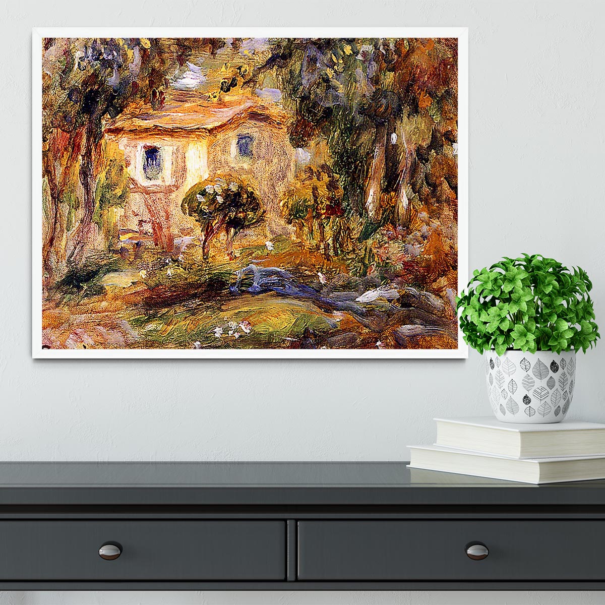 Landscape1 by Renoir Framed Print - Canvas Art Rocks -6