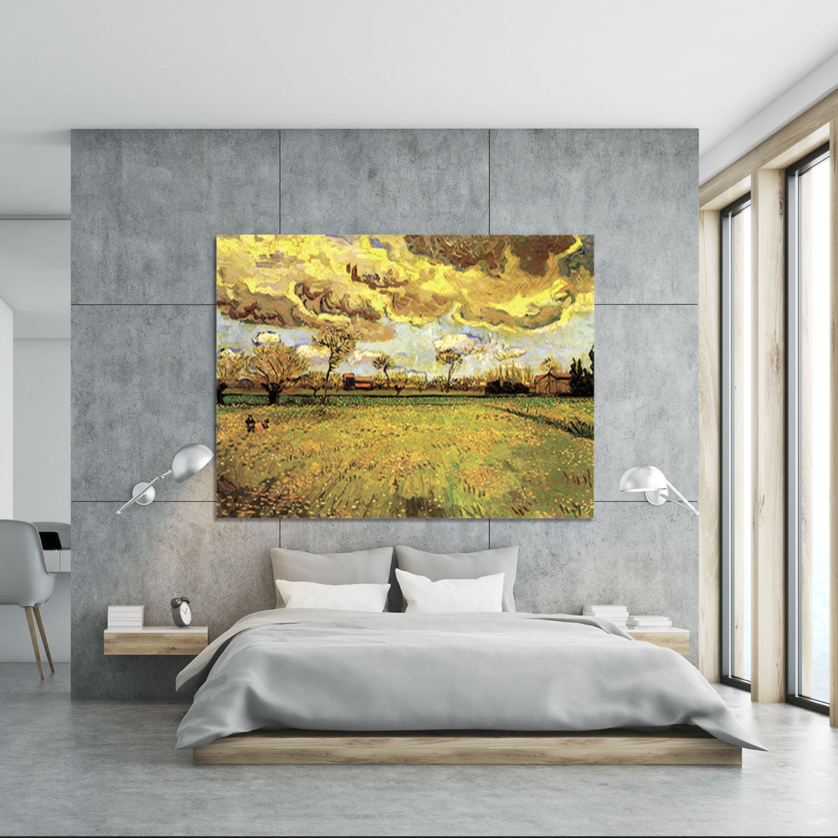 Landscape Under a Stormy Sky by Van Gogh Canvas Print or Poster - Canvas Art Rocks - 5