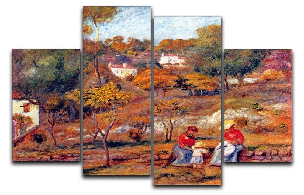 Landscape at Cagnes by Renoir 4 Split Panel Canvas  - Canvas Art Rocks - 1