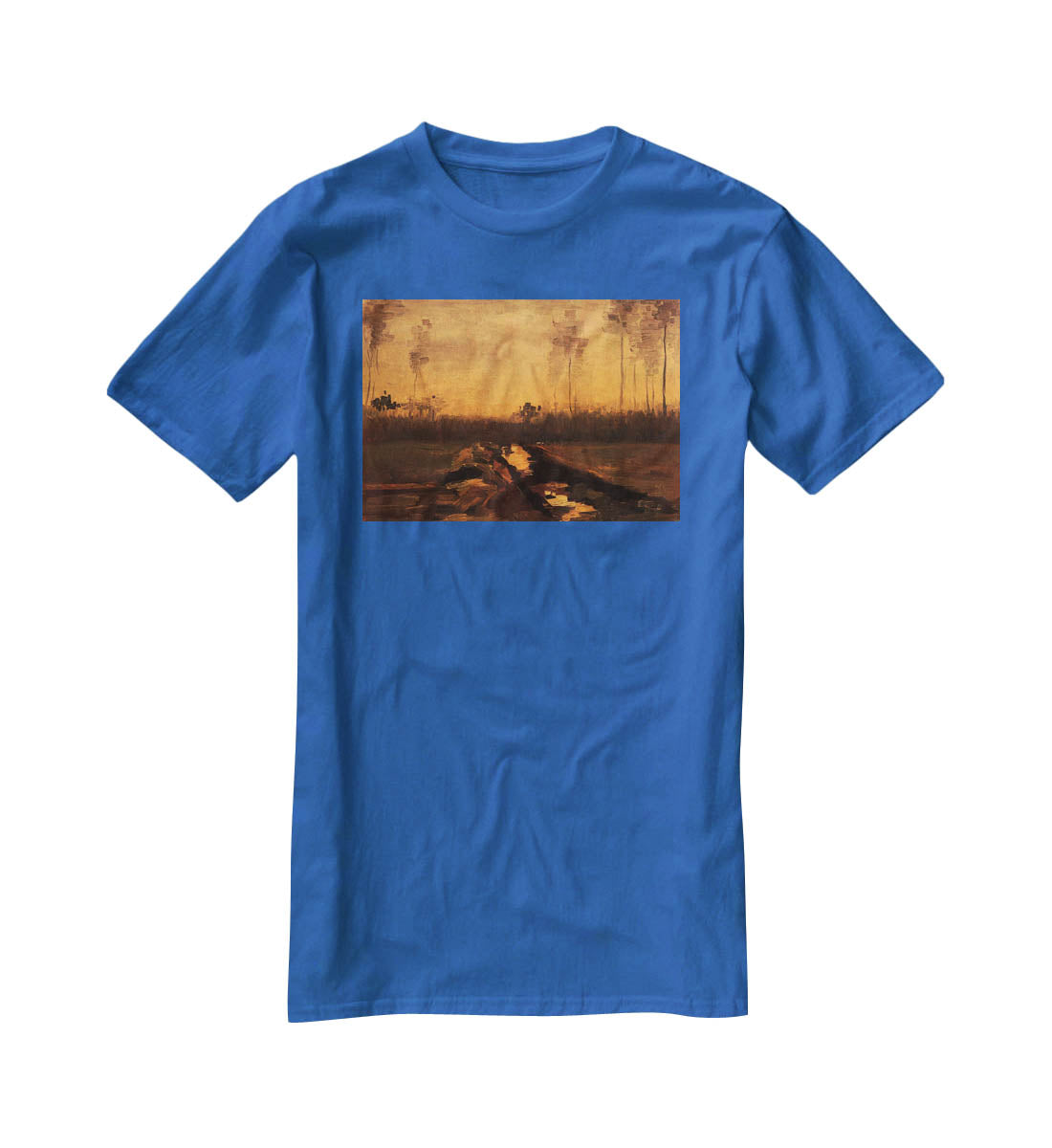 Landscape at Dusk by Van Gogh T-Shirt - Canvas Art Rocks - 2