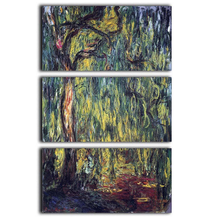 Landscape by Monet 3 Split Panel Canvas Print - Canvas Art Rocks - 1