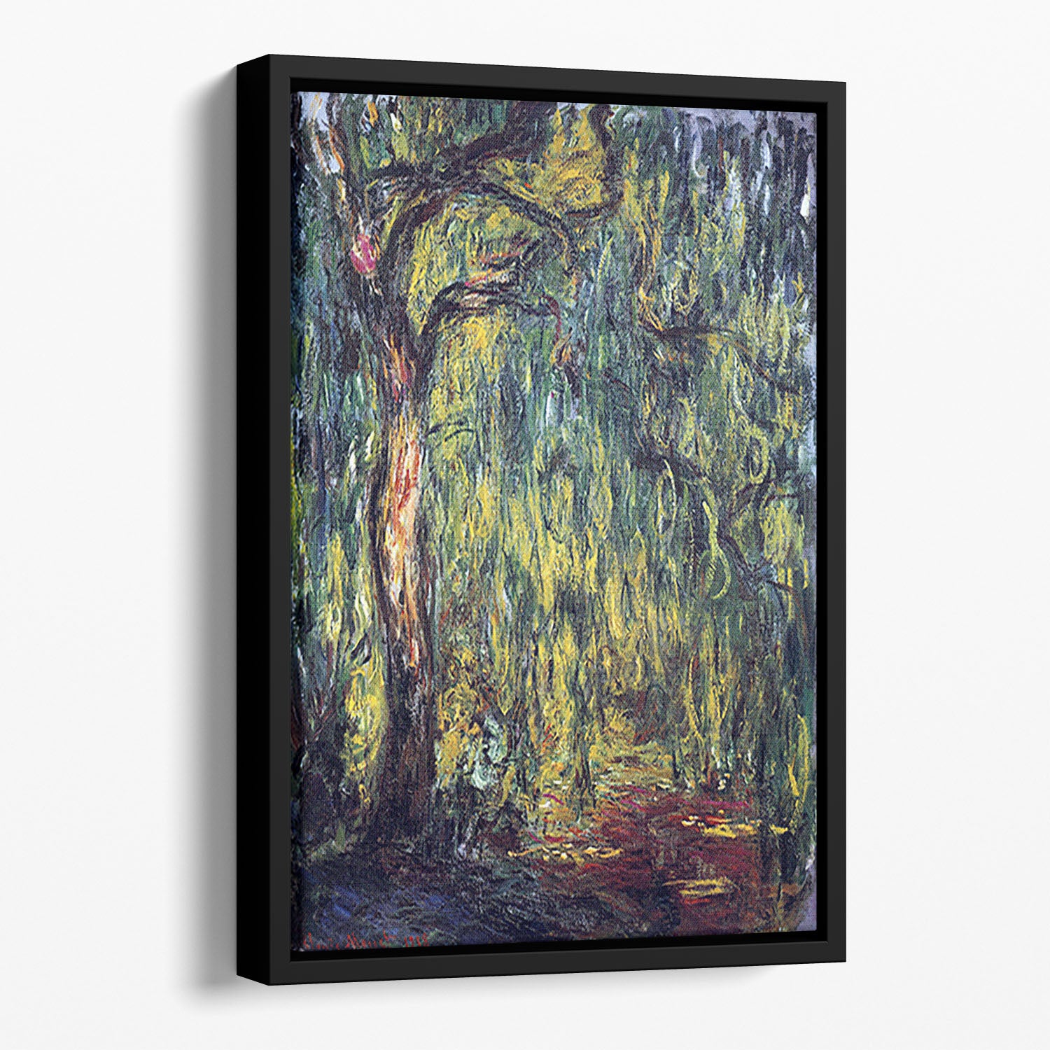 Landscape by Monet Floating Framed Canvas