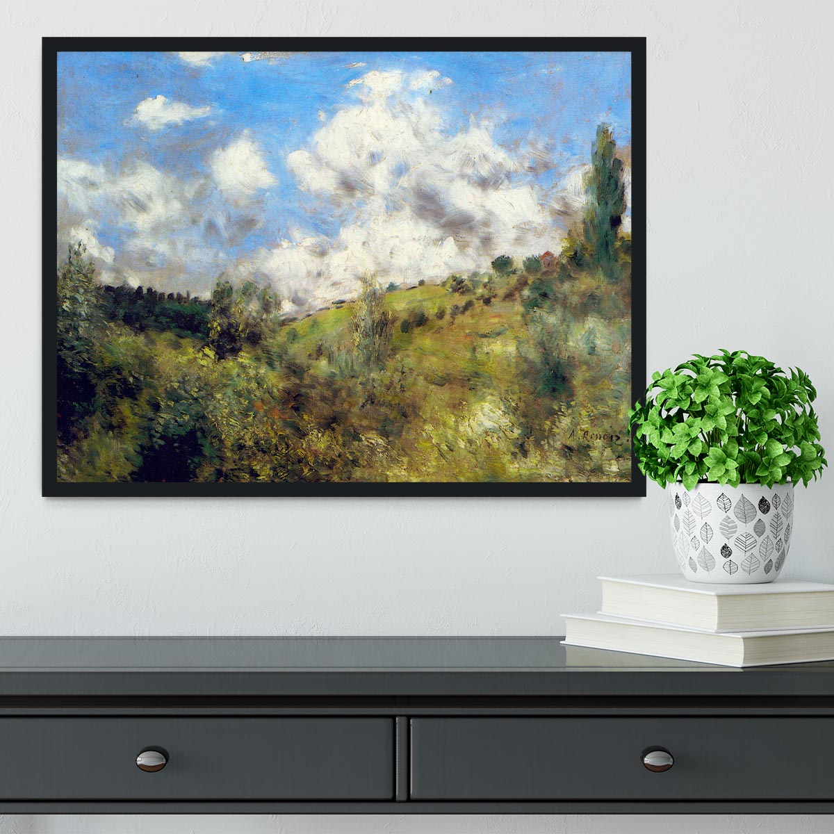 Landscape by Renoir Framed Print - Canvas Art Rocks - 2