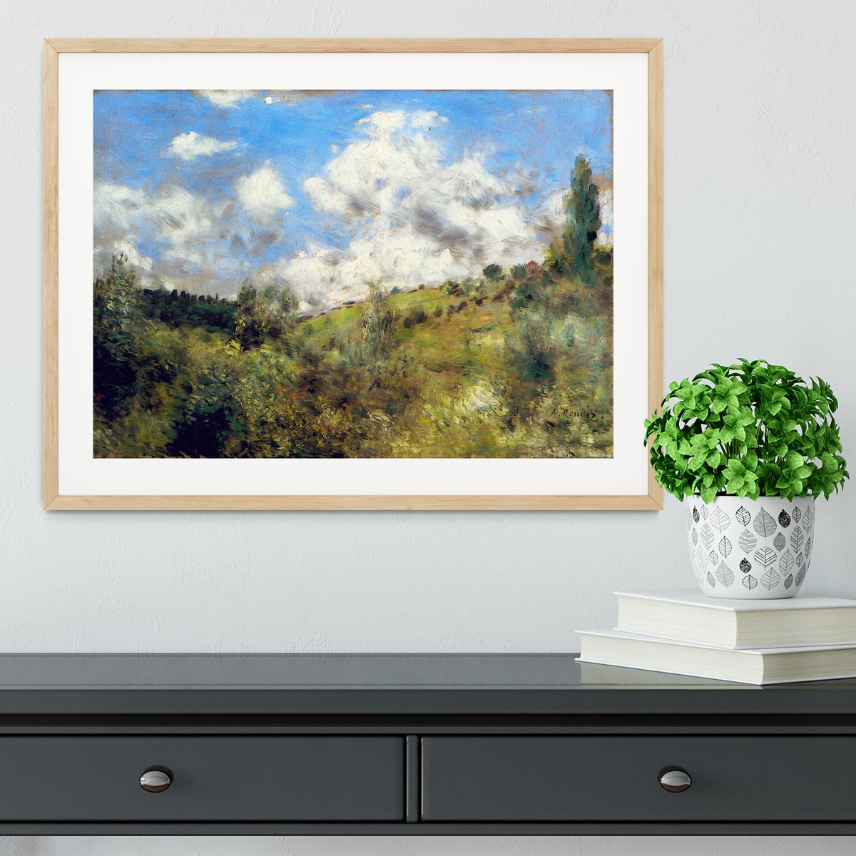 Landscape by Renoir Framed Print - Canvas Art Rocks - 3