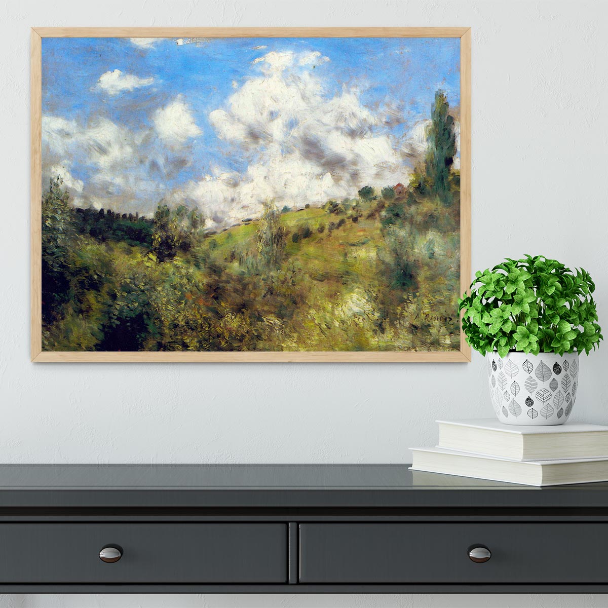 Landscape by Renoir Framed Print - Canvas Art Rocks - 4