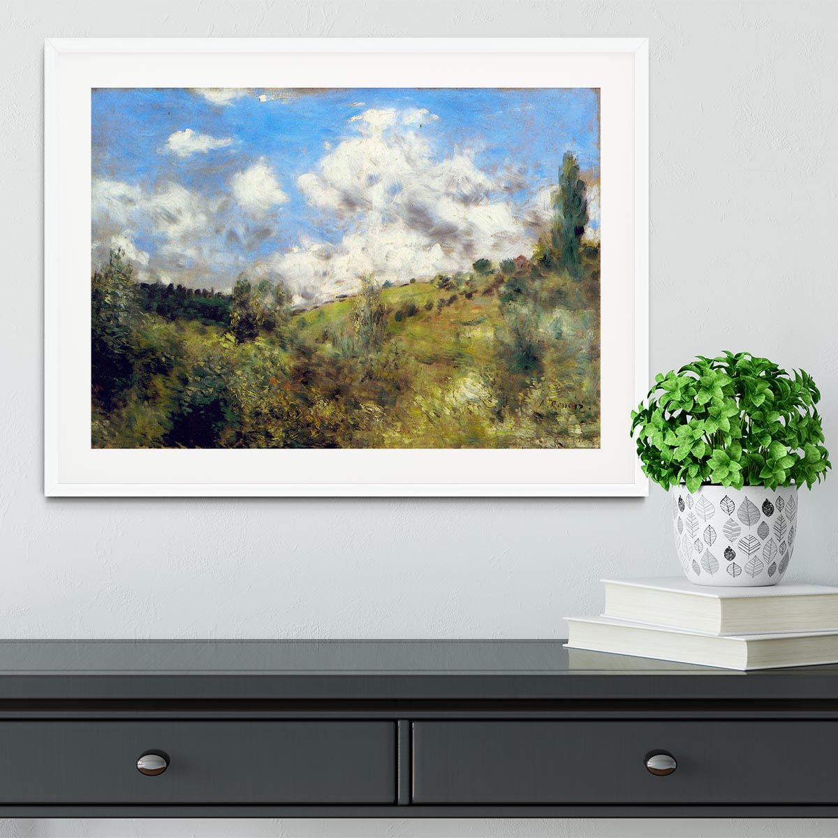Landscape by Renoir Framed Print - Canvas Art Rocks - 5