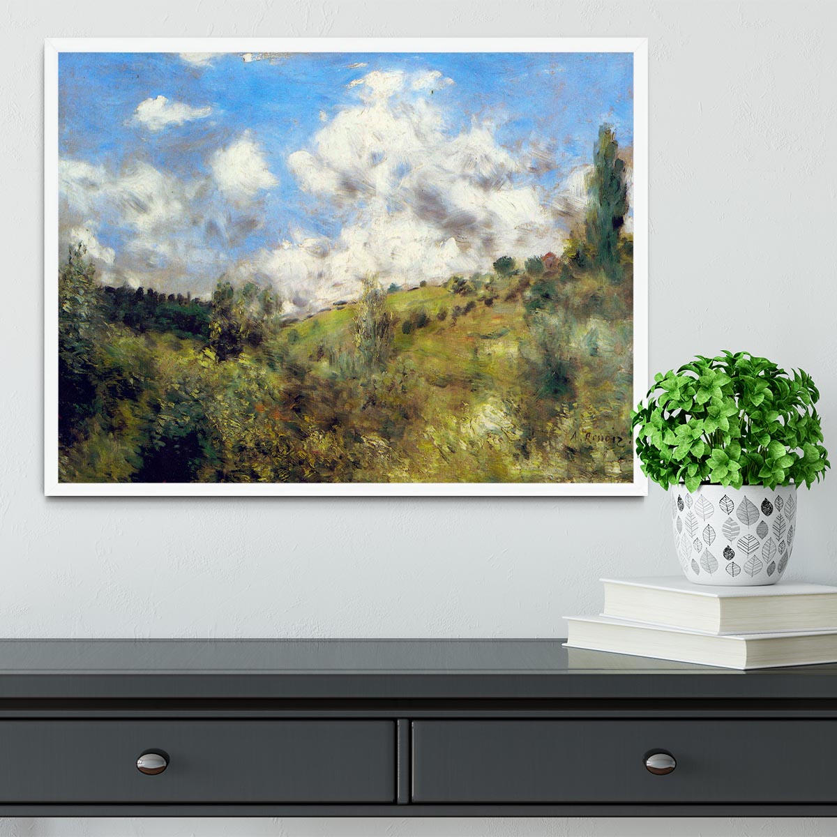 Landscape by Renoir Framed Print - Canvas Art Rocks -6