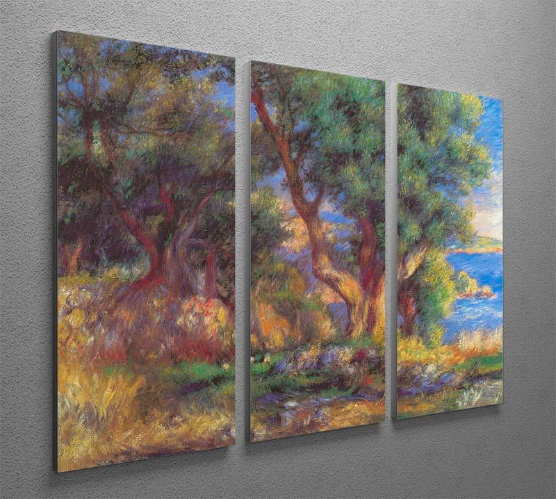 Landscape in Menton by Renoir 3 Split Panel Canvas Print - Canvas Art Rocks - 2