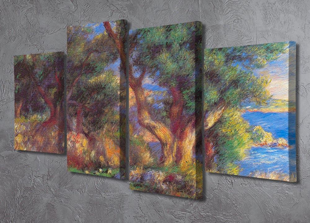 Landscape in Menton by Renoir 4 Split Panel Canvas - Canvas Art Rocks - 2