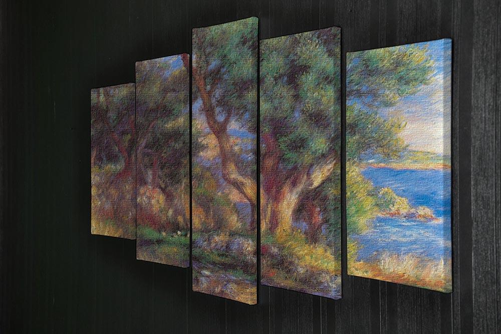 Landscape in Menton by Renoir 5 Split Panel Canvas - Canvas Art Rocks - 2
