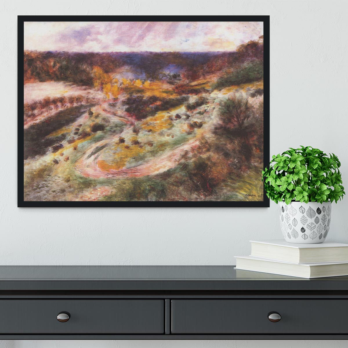 Landscape in Wargemont by Renoir Framed Print - Canvas Art Rocks - 2