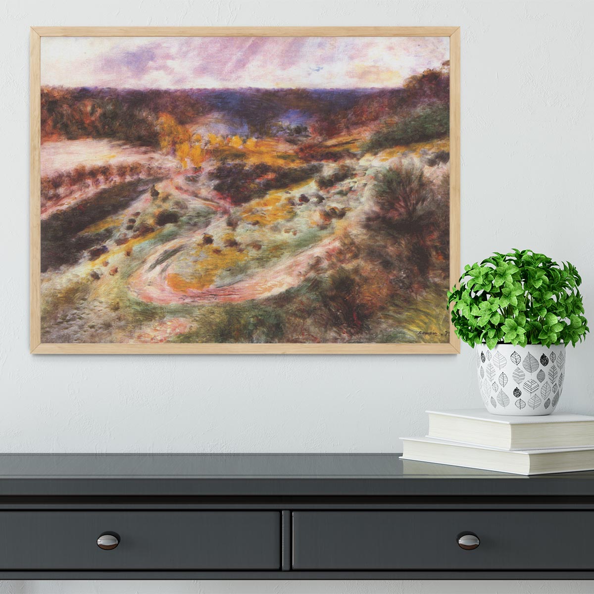 Landscape in Wargemont by Renoir Framed Print - Canvas Art Rocks - 4
