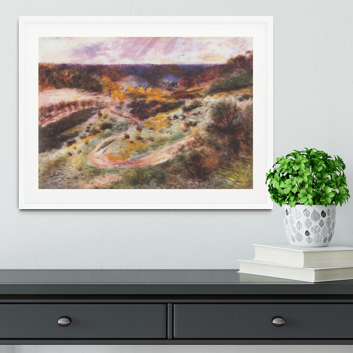 Landscape in Wargemont by Renoir Framed Print - Canvas Art Rocks - 5