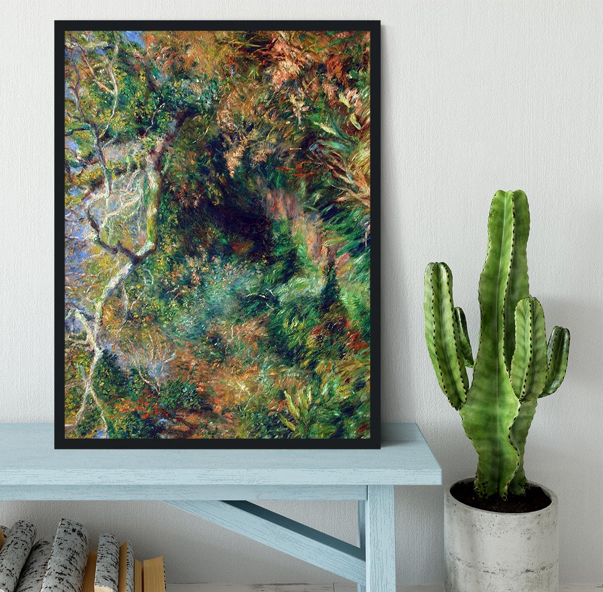 Landscape in southern France by Renoir Framed Print - Canvas Art Rocks - 2