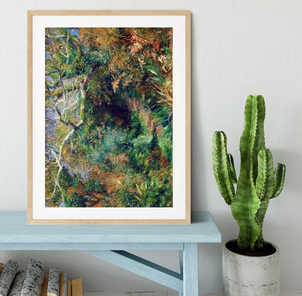 Landscape in southern France by Renoir Framed Print - Canvas Art Rocks - 3