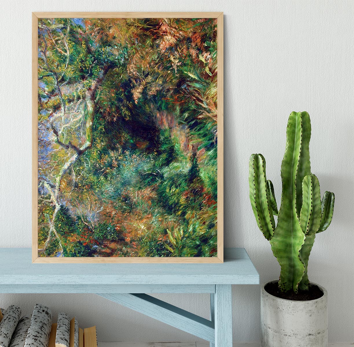 Landscape in southern France by Renoir Framed Print - Canvas Art Rocks - 4