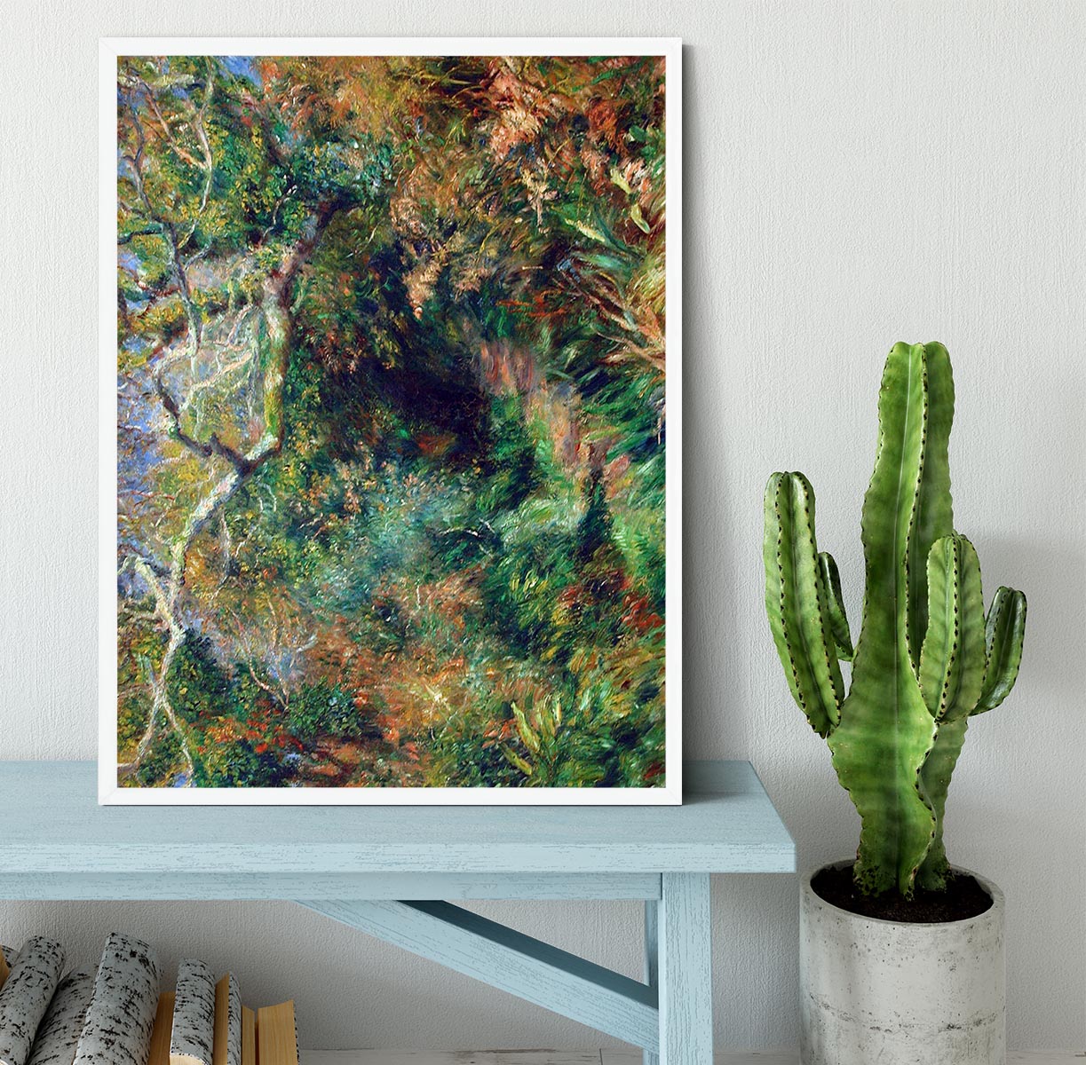 Landscape in southern France by Renoir Framed Print - Canvas Art Rocks -6