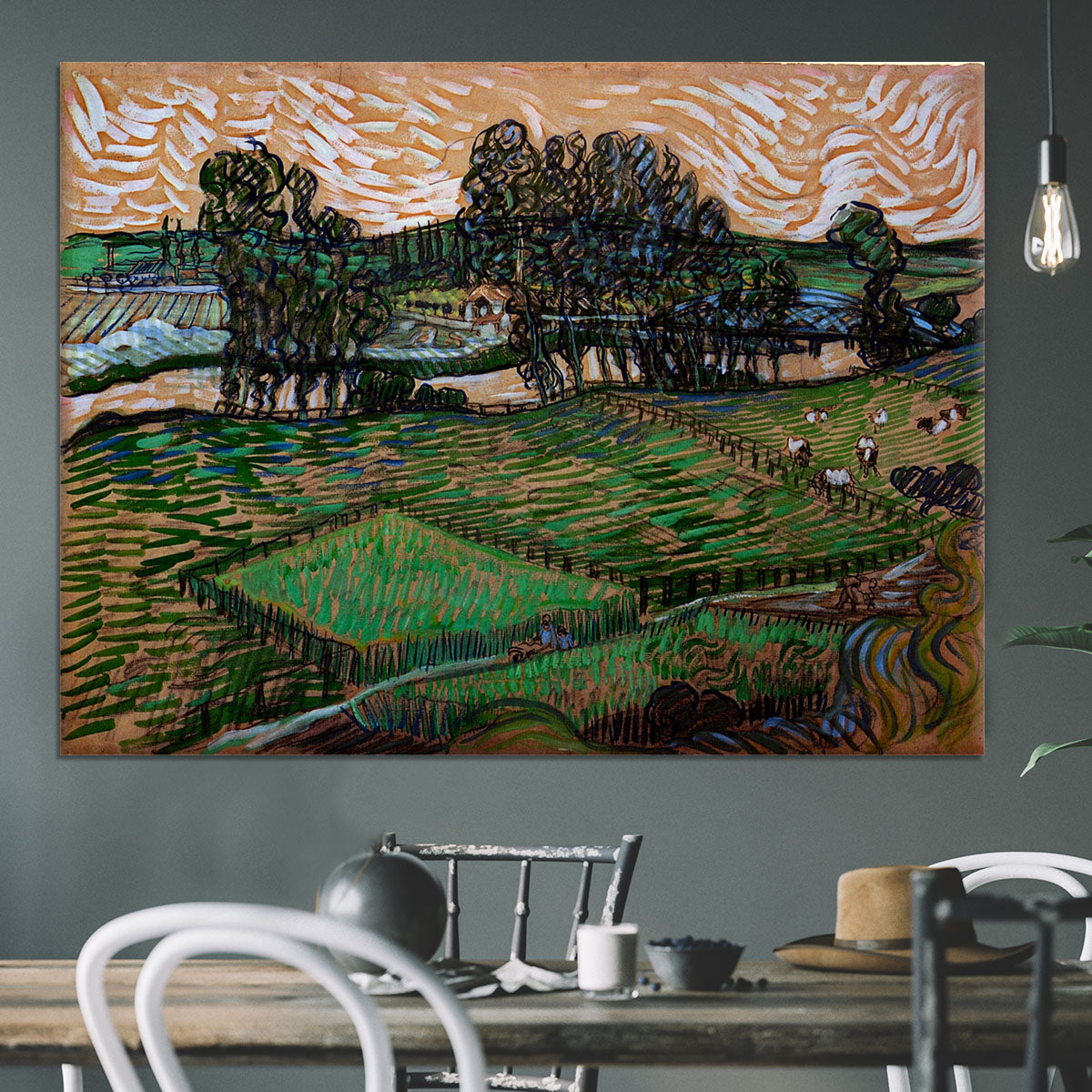 Landscape with Bridge across the Oise by Van Gogh Canvas Print or Poster - Canvas Art Rocks - 3