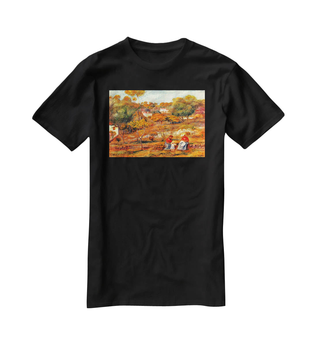Landscape with Cagnes by Renoir T-Shirt - Canvas Art Rocks - 1