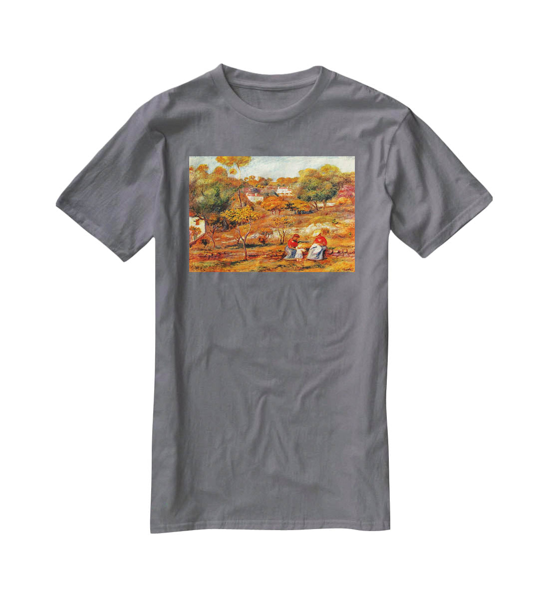 Landscape with Cagnes by Renoir T-Shirt - Canvas Art Rocks - 3