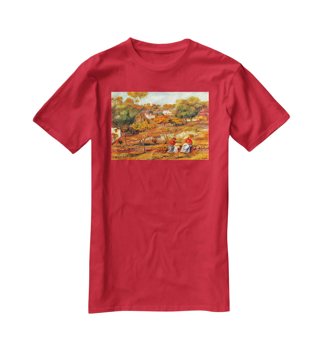 Landscape with Cagnes by Renoir T-Shirt - Canvas Art Rocks - 4