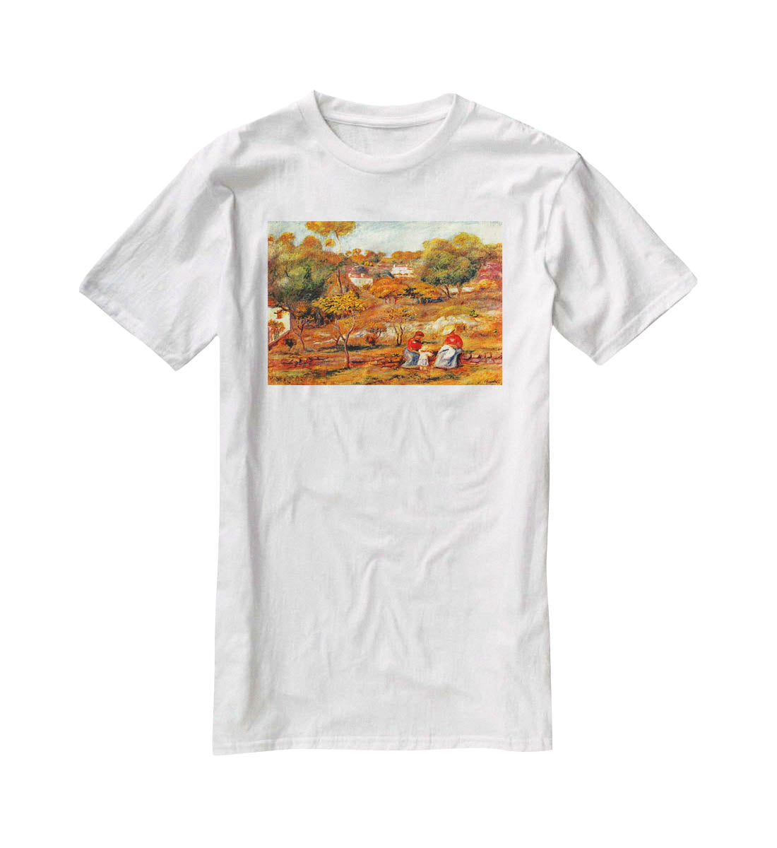 Landscape with Cagnes by Renoir T-Shirt - Canvas Art Rocks - 5
