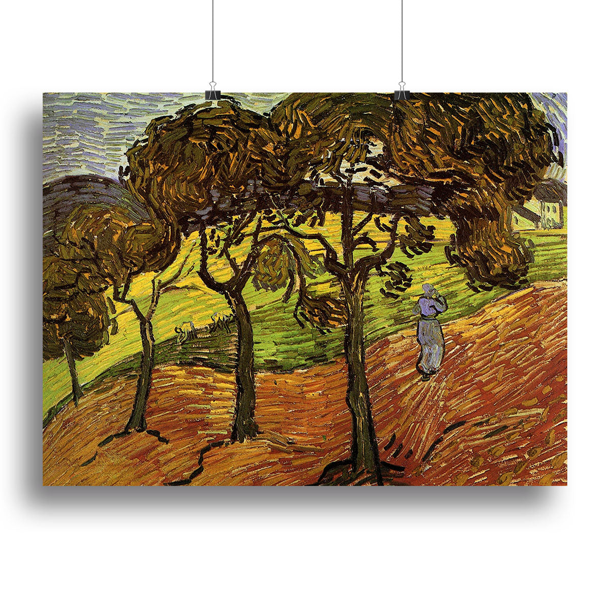 Landscape with Trees and Figures by Van Gogh Canvas Print or Poster - Canvas Art Rocks - 2