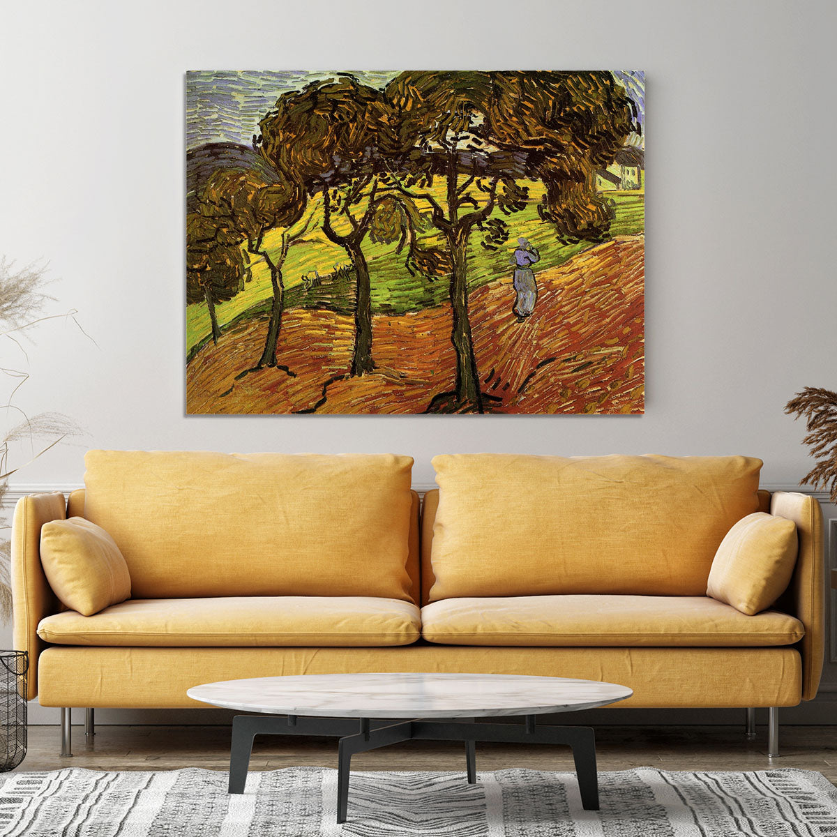 Landscape with Trees and Figures by Van Gogh Canvas Print or Poster - Canvas Art Rocks - 4