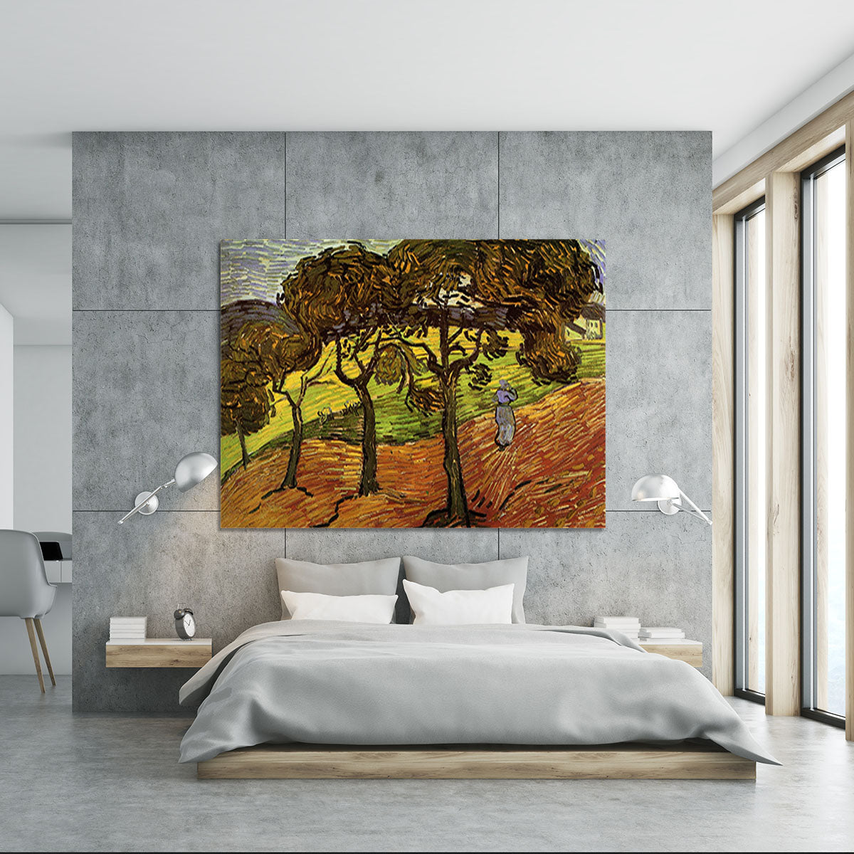 Landscape with Trees and Figures by Van Gogh Canvas Print or Poster - Canvas Art Rocks - 5