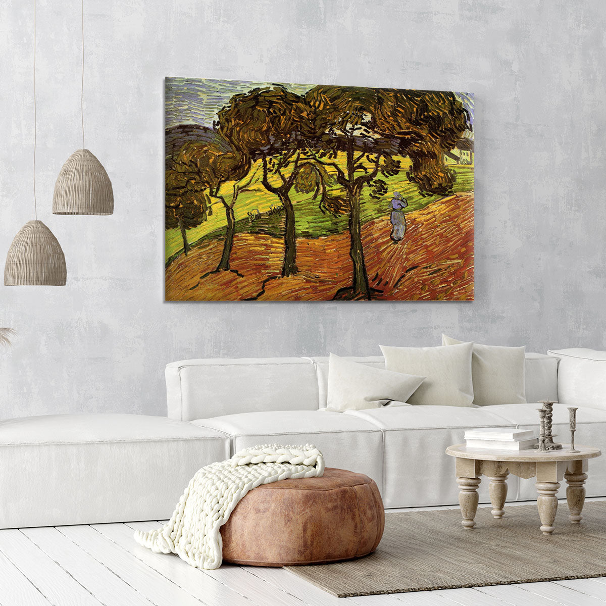 Landscape with Trees and Figures by Van Gogh Canvas Print or Poster - Canvas Art Rocks - 6
