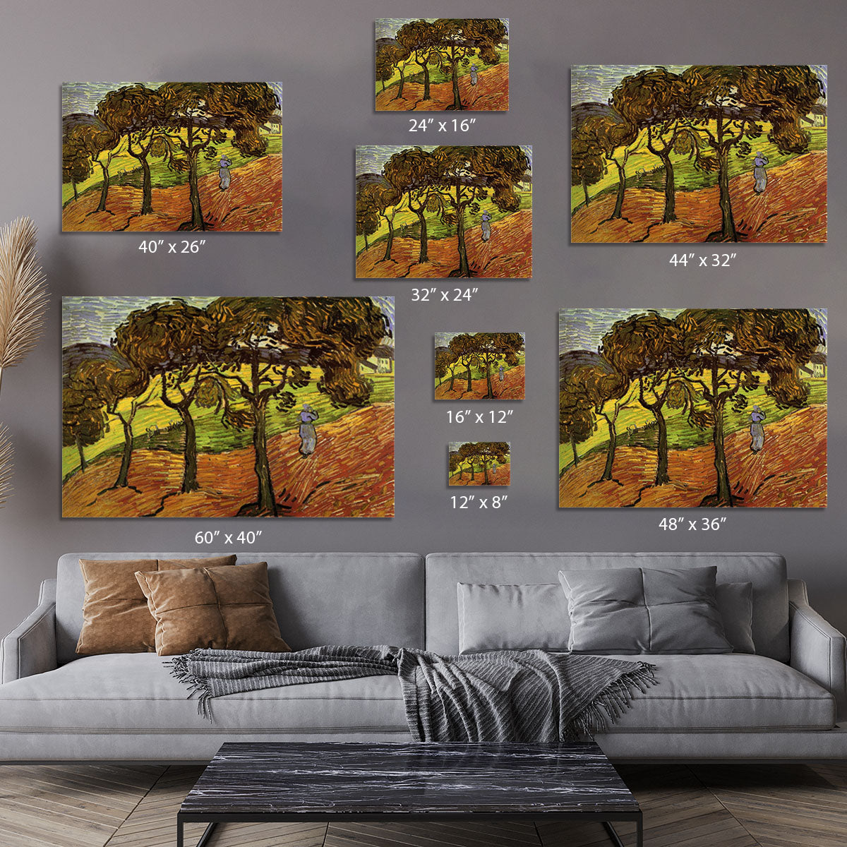 Landscape with Trees and Figures by Van Gogh Canvas Print or Poster - Canvas Art Rocks - 7