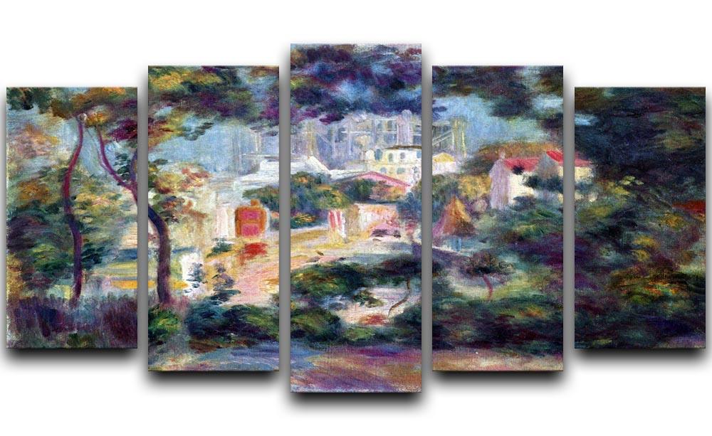 Landscape with a view of the Sacred Heart by Renoir 5 Split Panel Canvas  - Canvas Art Rocks - 1