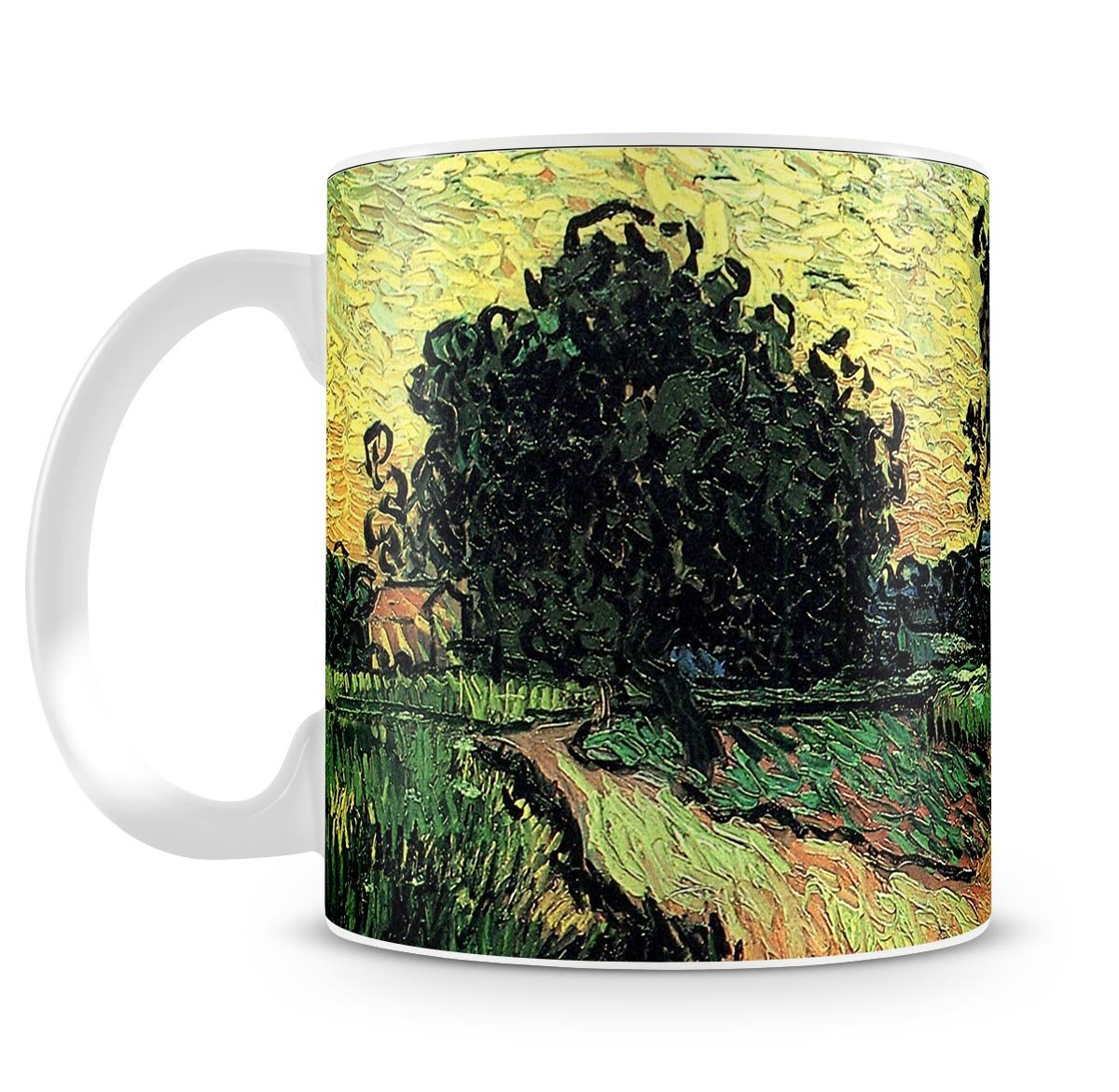 Landscape with the Chateau of Auvers at Sunset by Van Gogh Mug - Canvas Art Rocks - 4