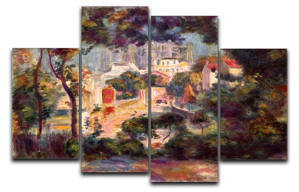 Landscape with the view of Sacre Coeur by Renoir 4 Split Panel Canvas  - Canvas Art Rocks - 1