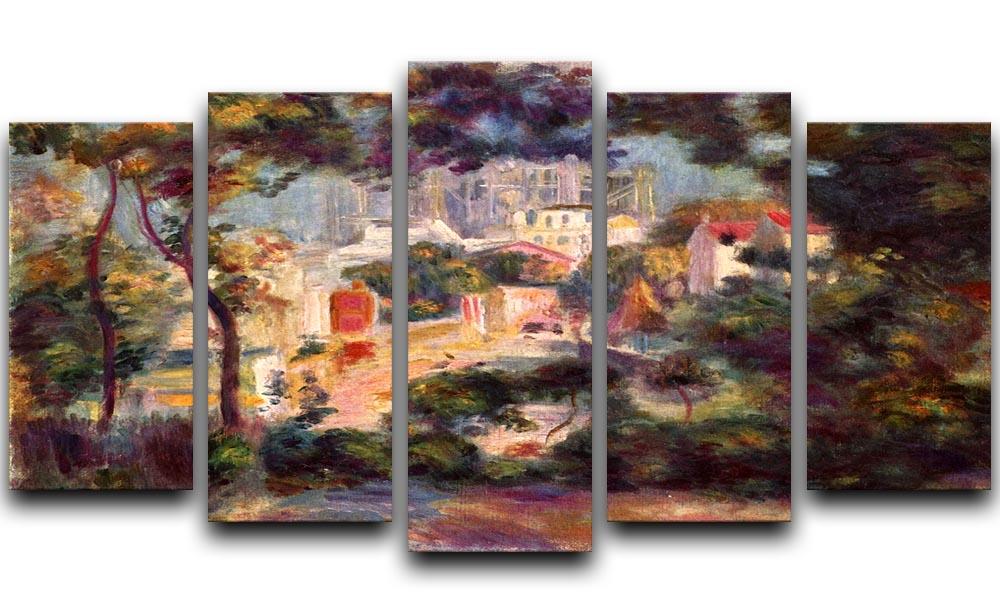 Landscape with the view of Sacre Coeur by Renoir 5 Split Panel Canvas  - Canvas Art Rocks - 1