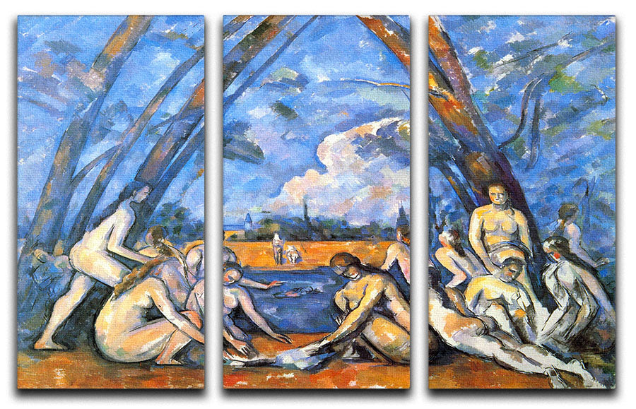 Large Bathers 2 by Cezanne 3 Split Panel Canvas Print - Canvas Art Rocks - 1