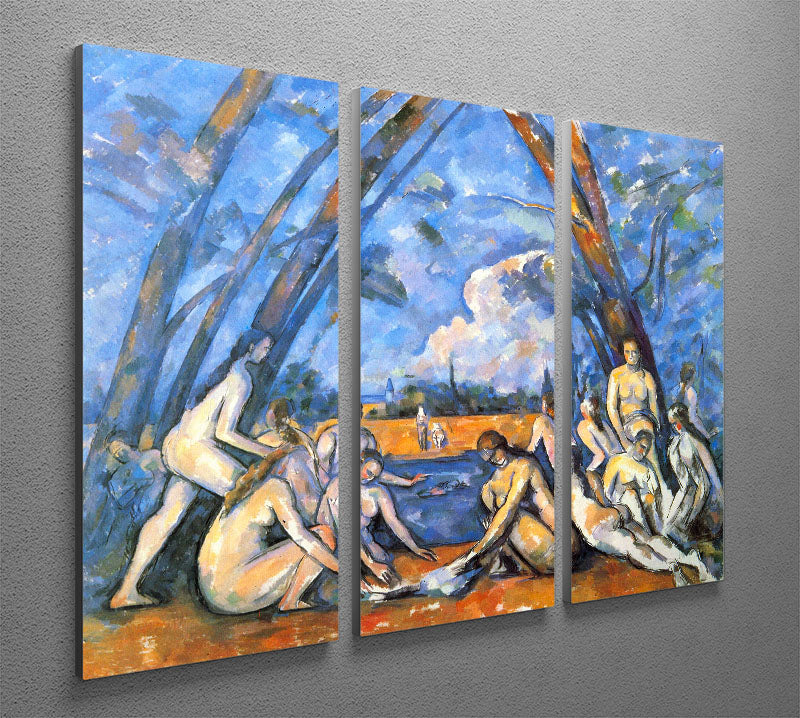 Large Bathers 2 by Cezanne 3 Split Panel Canvas Print - Canvas Art Rocks - 2