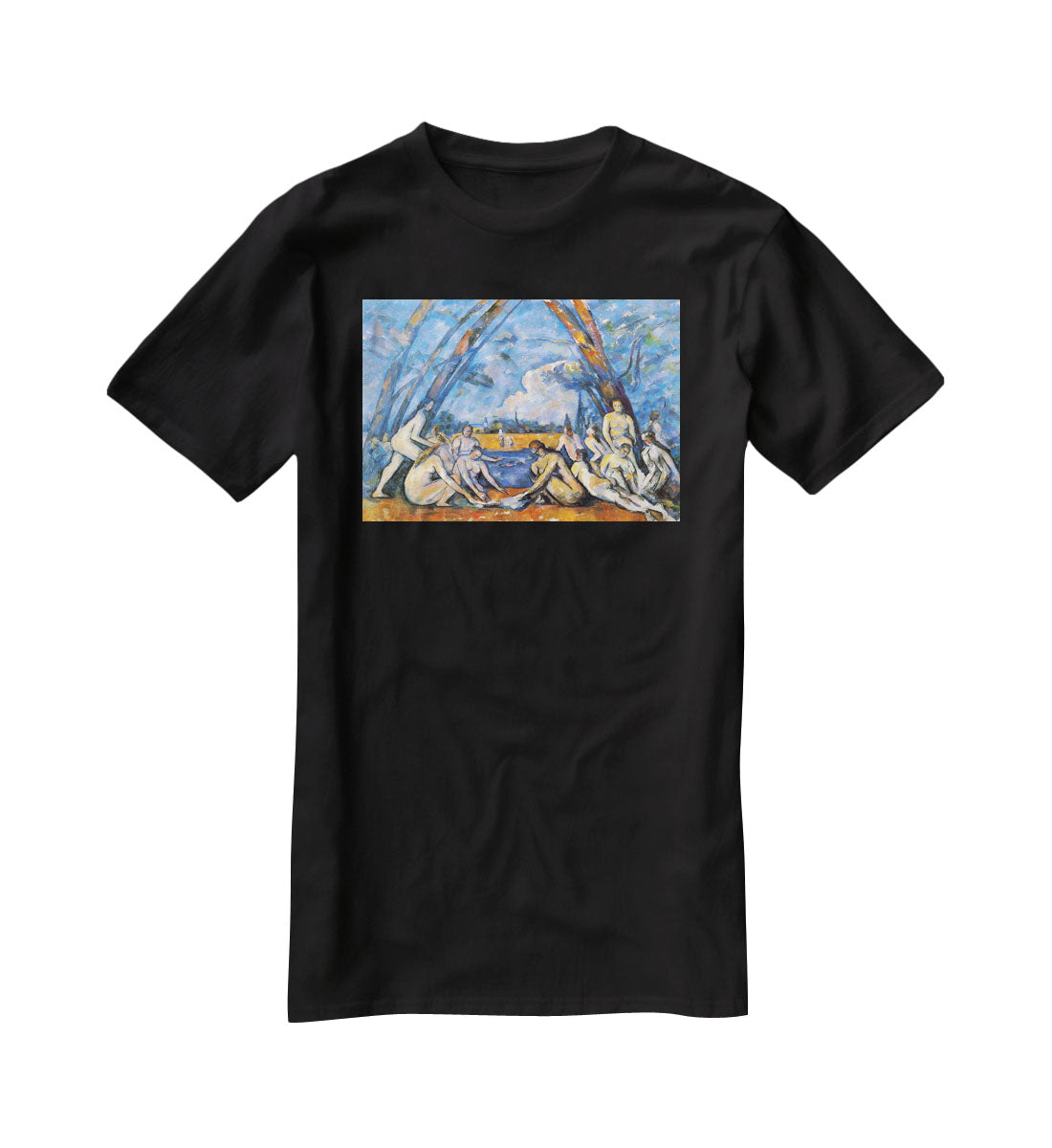Large Bathers 2 by Cezanne T-Shirt - Canvas Art Rocks - 1