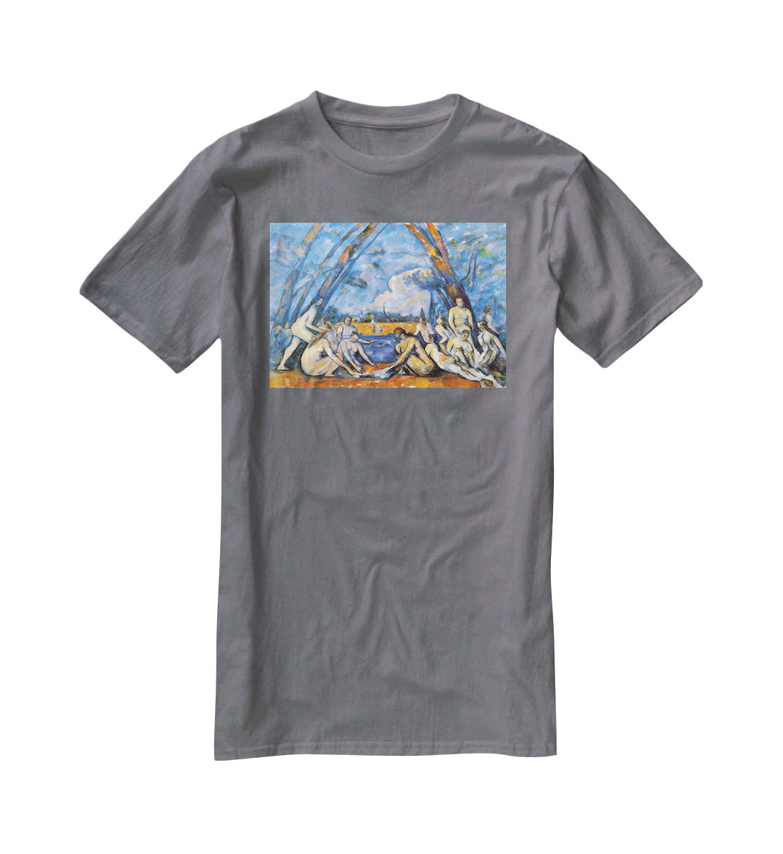 Large Bathers 2 by Cezanne T-Shirt - Canvas Art Rocks - 3