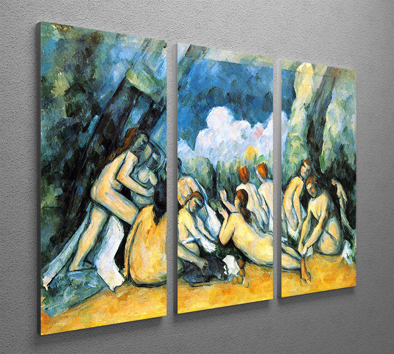 Large Bathers by Cezanne 3 Split Panel Canvas Print - Canvas Art Rocks - 2
