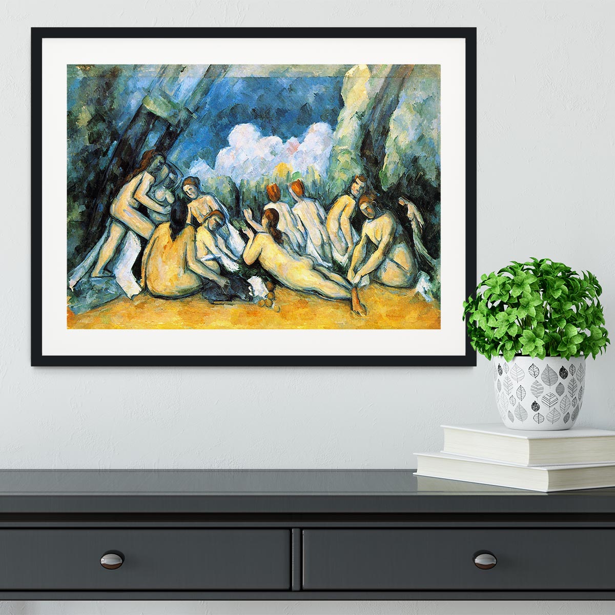 Large Bathers by Cezanne Framed Print - Canvas Art Rocks - 1