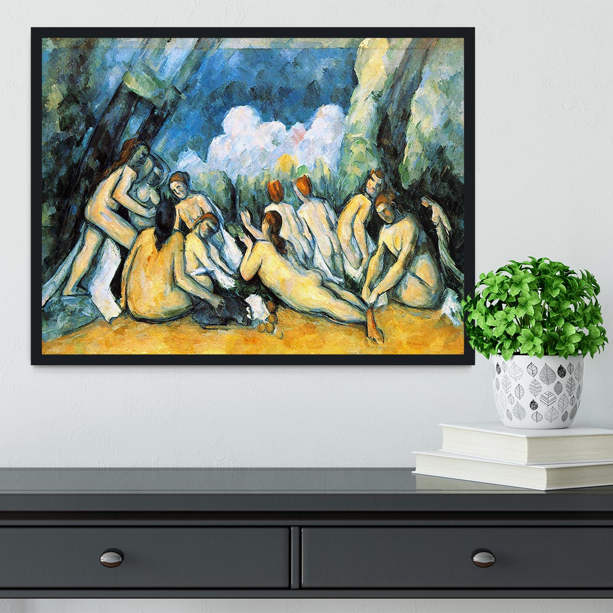 Large Bathers by Cezanne Framed Print - Canvas Art Rocks - 2