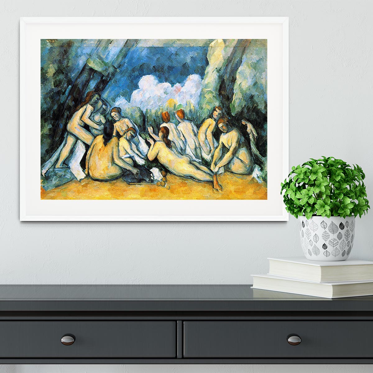 Large Bathers by Cezanne Framed Print - Canvas Art Rocks - 5