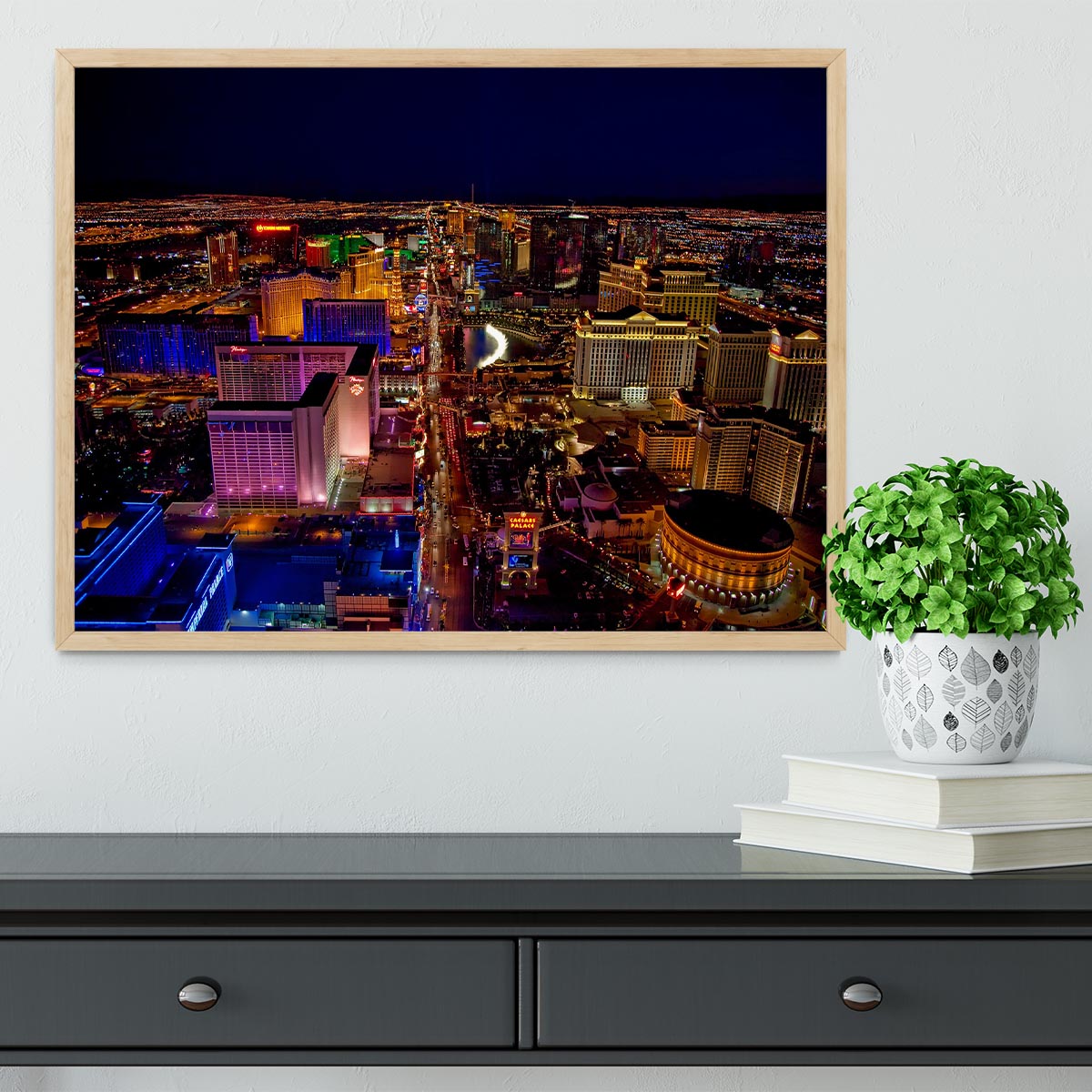 Las Vegas At Night Framed Print - Canvas Art Rocks - 4