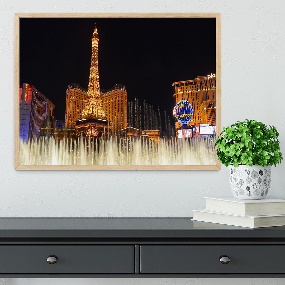 Las Vegas Paris Statue Framed Print - Canvas Art Rocks - 4