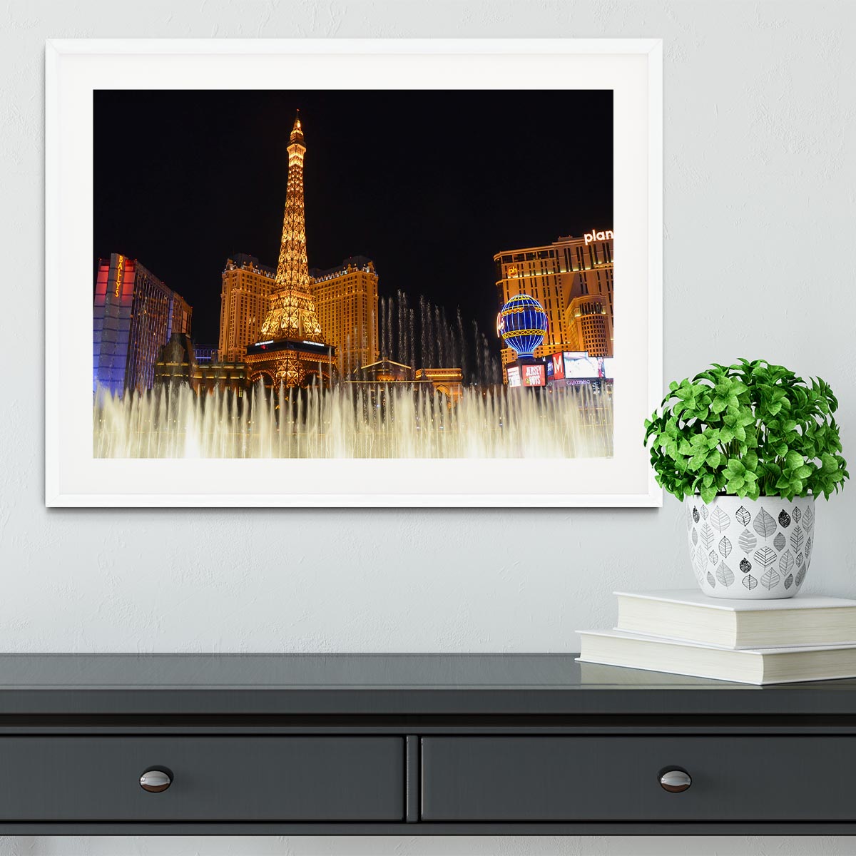 Las Vegas Paris Statue Framed Print - Canvas Art Rocks - 5